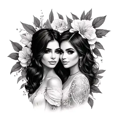 Mia & Danielle, tattoo design idea