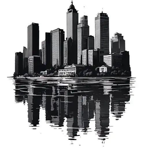 baltimore skyline tattoo design idea