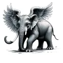 Angel Elephant tattoo design idea
