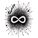Create a small tattoo design to go on my wrist with the neurodiverse infinity symbol and the words in pretty writing "I  tattoo design idea