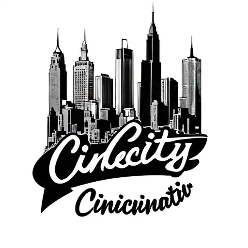 CinCity Collective logo cincinnati skyline tattoo design idea