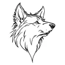 wolf head tattoo design idea