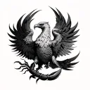 Scorpio eagle phoenix rising tattoo design idea