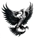 Scorpio eagle phoenix rising tattoo design idea
