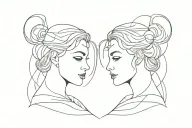 gemini sister line tattoo tattoo design idea