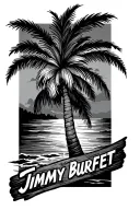 Jimmy Buffett theme with palm tree tattoo design idea