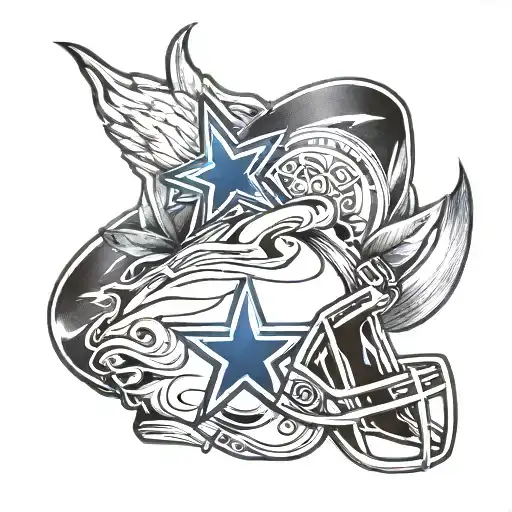 Dallas cowboys, bud light beer, memorial dad died tattoo design idea