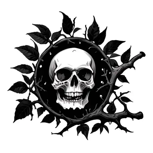 poison tree branch no skull tattoo design idea