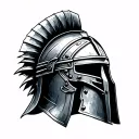 Gladiator helmet tattoo design idea