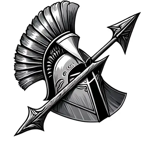 Spartan Arrow tattoo design idea