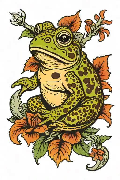 toad tattoo design idea