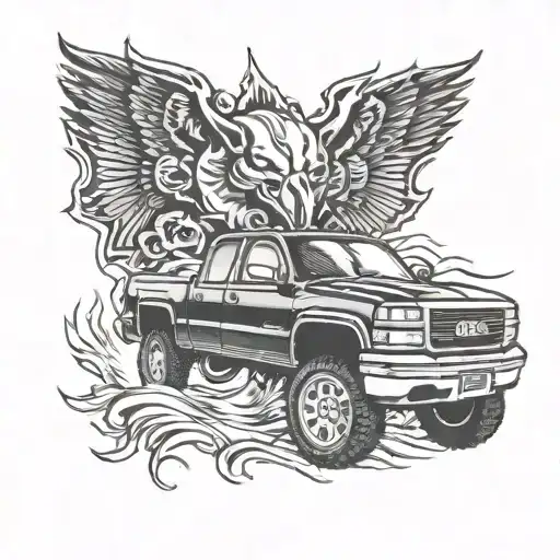October 29 1995 GMC sierra tattoo design idea