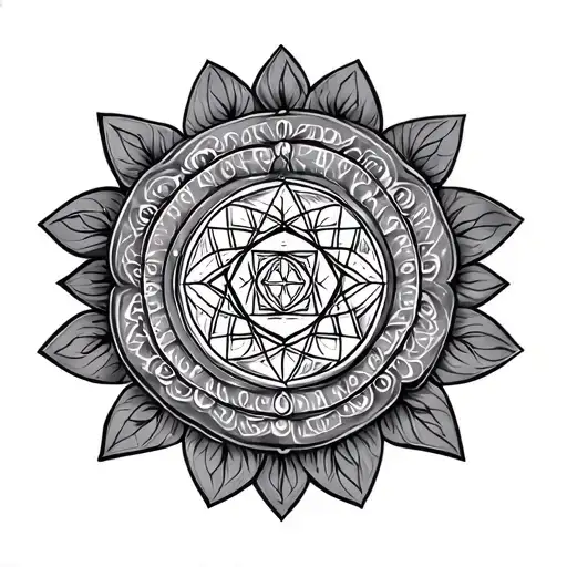 Sri Yantra tattoo design idea