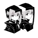 basically anime characters in comic boxes and for them to basically blend together the characters I want are gon,killua, tattoo design idea