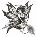 Dark Fairy tattoo design idea