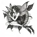 Dark Fairy tattoo design idea