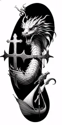 cross, Chinese dragon, Batavia boat, gods and Adam's hand, Greek hero ajax tattoo design idea