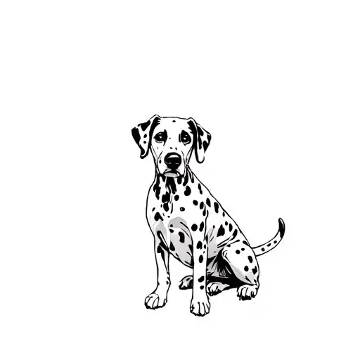 a dalmatian dog tattoo design idea