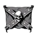 grimreaper Confederate flag tattoo design idea