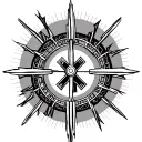 ekg with Roman numerals and cross  tattoo design idea