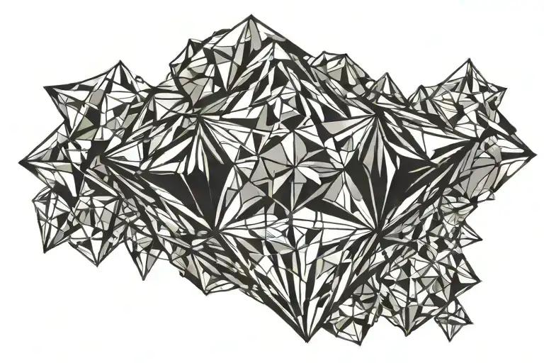 pressure makes diamonds tattoo design idea