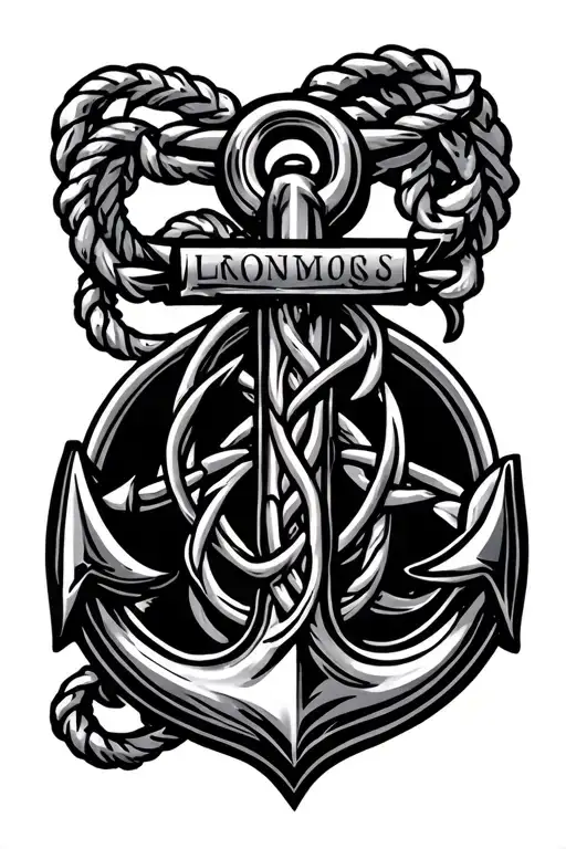 celtic anchor memorial  tattoo design idea