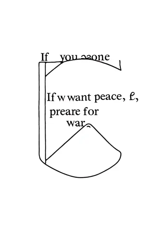 If you want peace, prepare for war. tattoo design idea