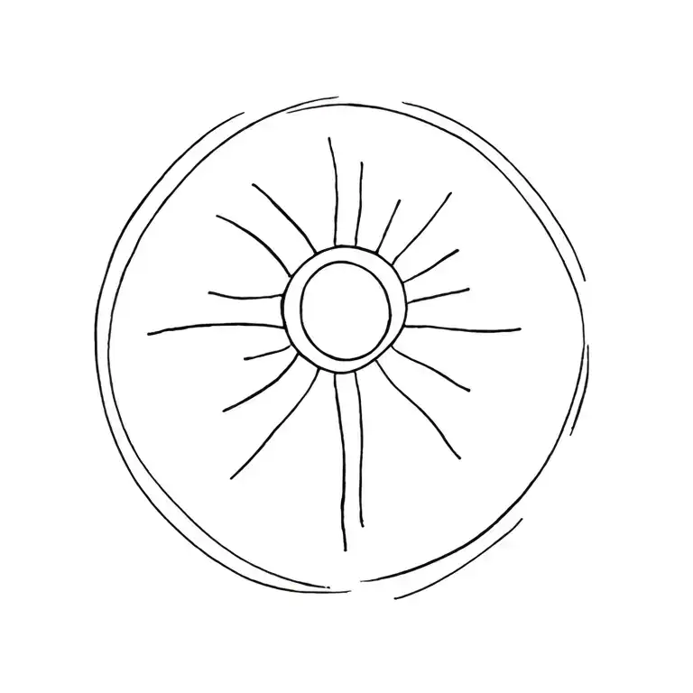 Spanish sun tattoo design idea