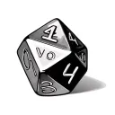 D20 dice trampstamp tattoo design idea