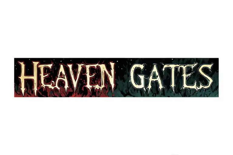 Heaven gates tattoo design idea