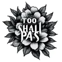 "This too shall pass" Gemini sign with flower tattoo design idea