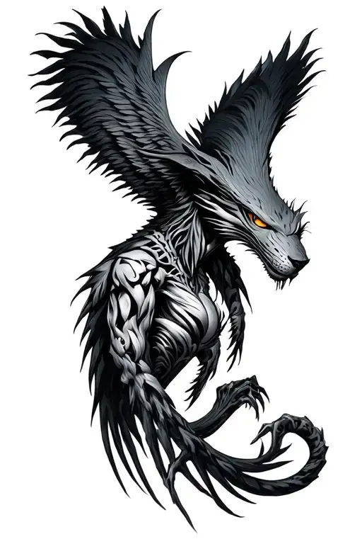fantasy predator prey relationships inspired tattoo design idea