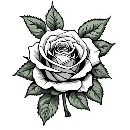 Rose with dollars on the knee tattoo tattoo design idea