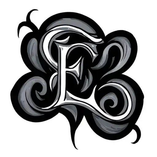 Cursive E tattoo design idea