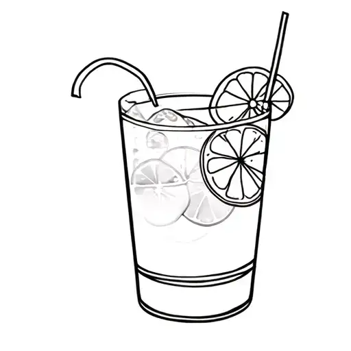 gin and tonic tattoo design idea