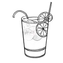 gin and tonic tattoo design idea