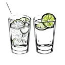 gin and tonic tattoo design idea