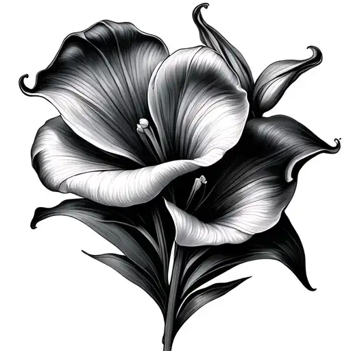 simple small stomach tattoos calla lilies with other designs. tattoo design idea