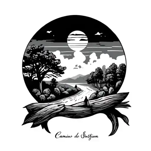 Camino de Santiago El Camino tattoo design idea