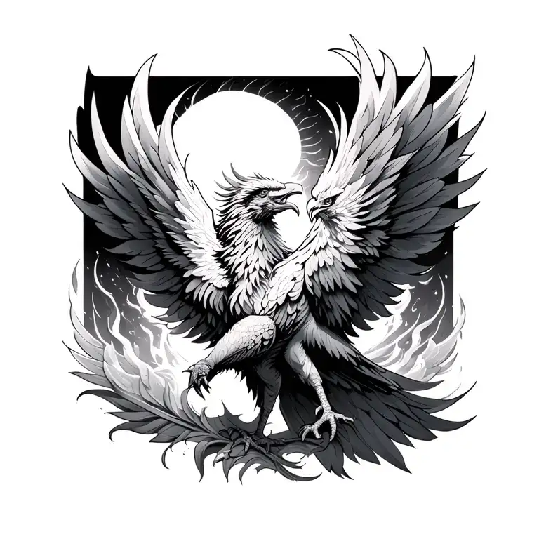 Rising Phoenix tattoo design idea