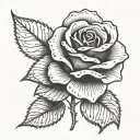 a rose that sheds its petals tattoo design idea