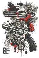 Colt Peacemaker tattoo design idea