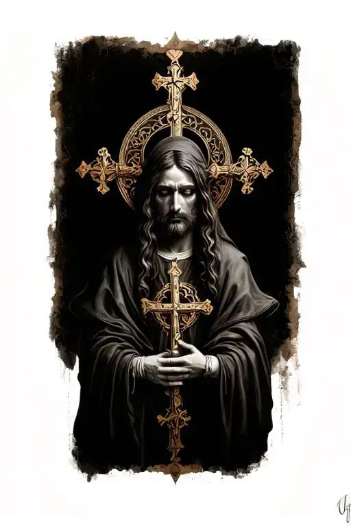 gothic catholic tattoo tattoo design idea