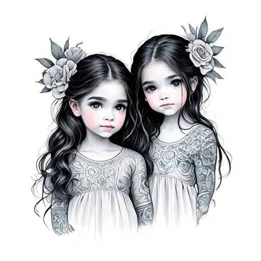 Matching Siblings tattoo design idea