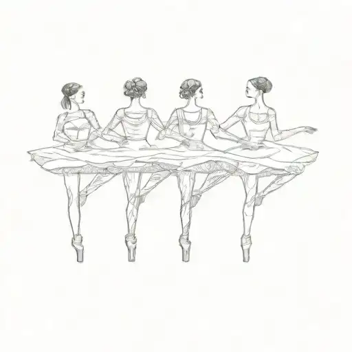 ballet dancers tattoo design idea