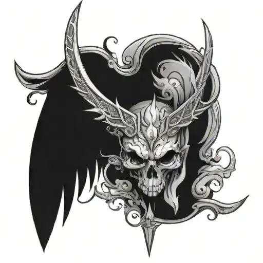 the name Vi de Arcane tattoo design idea