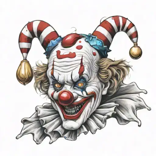 art the clown tattoo design idea