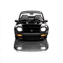 mazda miata rx5 1990 headlights reflecting tattoo design idea