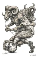 camren, Aries, football, hardworking   tattoo design idea