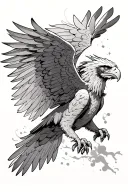 griffin soaring tattoo design idea